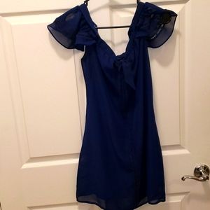 Front tie mini dress